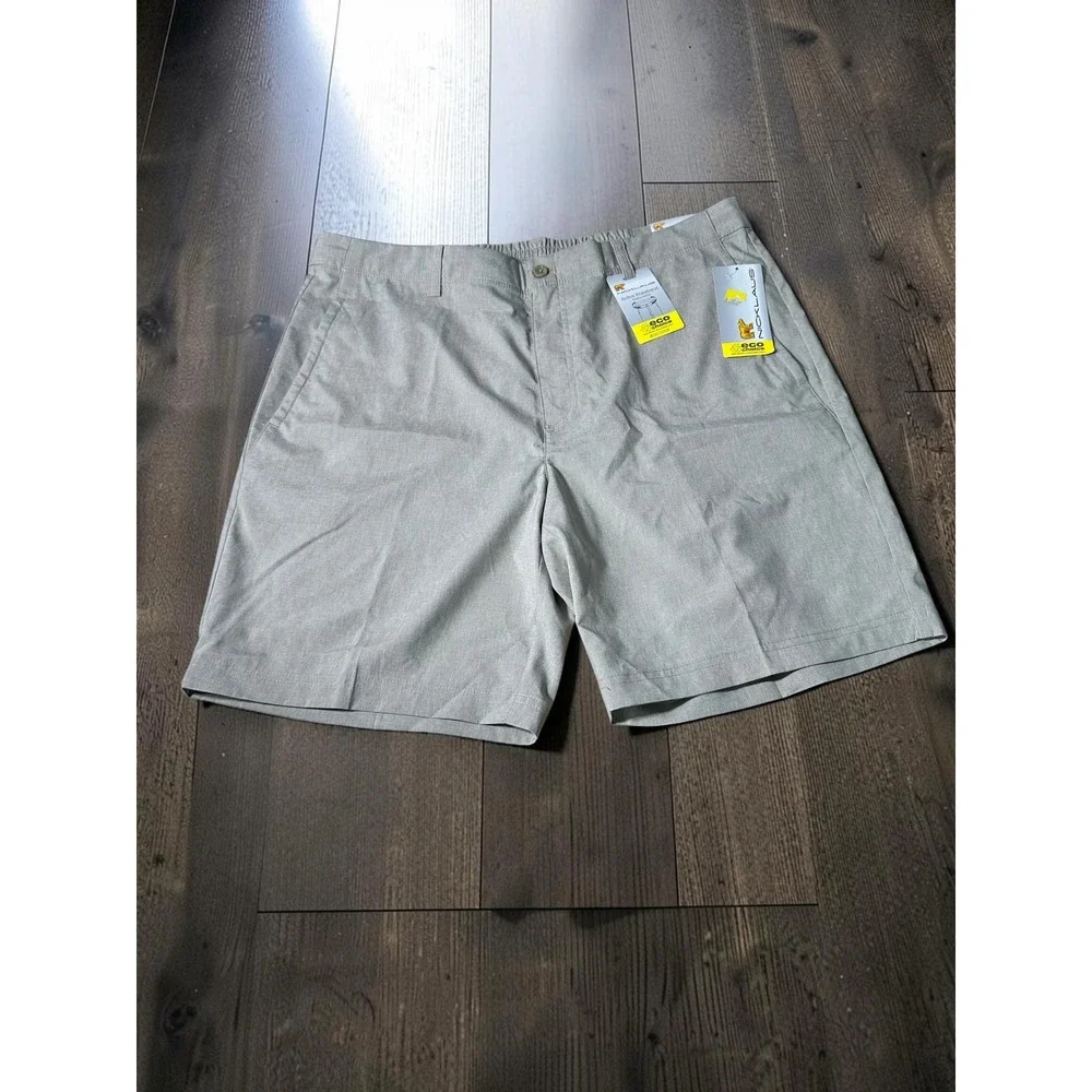 Nicklaus Golf Shorts Mens 38 Gray Active Waistband Moisture Wicking Stretch NWT.